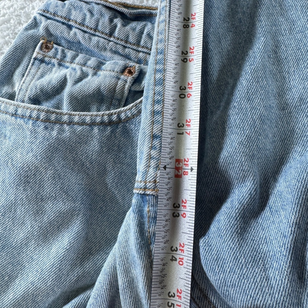 Vintage Levis 550 Jeans Mens 38x32 Blue Relaxed Tapered 90s Light Wash Made USA - Picture 10 of 13